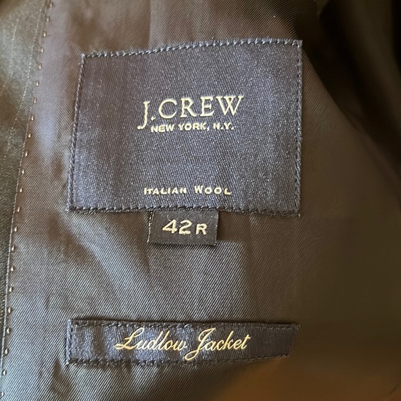 $425 J Crew Ludlow navy pinstripe blazer 42R 100% Wool Loro Piano - Picture 10 of 12